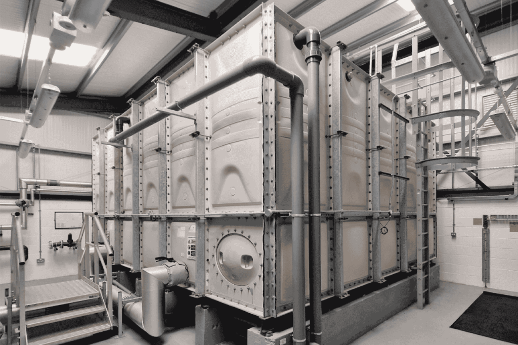 sectional water tank refurbish, sectional water tank