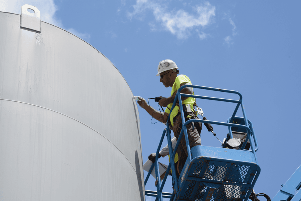 FRP water tank repair